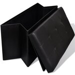 Banc de rangement pliable noir