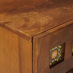 vidaXL Cabinet de chevet avec tiroir 2 Pièces Marron 40 x 33 x 46 cm