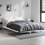 vidaXL Cadre de lit Blanc 120x190 cm bois d'ingénierie