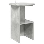 vidaXL Table d'appoint Gris béton Ø 39 5 x 55 cm Bois d'ingénierie