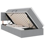 vidaXL Lit avec rangement et matelas Gris clair 90 x 190 cm Velours