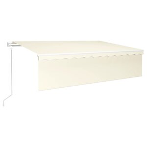 vidaXL Auvent automatique store capteur de vent et LED 6x3 m Crème