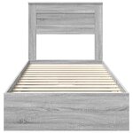 vidaXL Lit de Rangement Gris Sonoma 75 x 190 cm Bois d'ingénierie