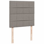 vidaXL Sommier à lattes de lit avec matelas Taupe 90x200 cm Tissu