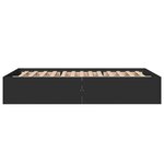vidaXL Cadre de lit noir 140x190 cm bois d'ingénierie