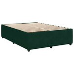 vidaXL Sommier à lattes de lit et matelas Vert foncé 140x200cm Velours