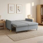 vidaXL Canapé-lit escamotable Gris clair 154 x 94 5 x 80 5 cm
