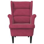 vidaXL Fauteuil rouge bordeaux velours
