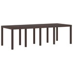 vidaXL Ensemble de Salle à Manger de Jardin de 11 Pièces avec Coussins Marron Rattan Poly