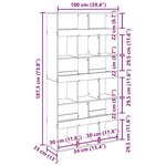 Paravent vidaXL 2 Pièces Chêne noir 100x33x187 5 cm Bois d'ingénierie