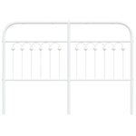 vidaXL Tête de lit métal blanc 135 cm