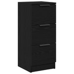 Buffet en chêne noir vidaXL 30x30x70 cm en bois d'ingénierie