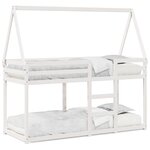 vidaXL Lit superposé sans matelas blanc 90x200 cm bois de pin massif
