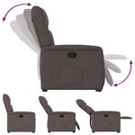 vidaXL Fauteuil inclinable marron foncé tissu