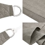 vidaXL Voile d'ombrage 160 g/m² rectangulaire gris clair 2x2 5 m PEHD