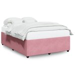 vidaXL Cadre de lit sans matelas rose 160x200 cm velours