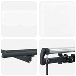 vidaXL Auvent Rétractable Blanc 300 x 250 cm Polyester et Acier