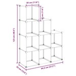 vidaXL Cubes de rangement 9 Pièces Transparent PP