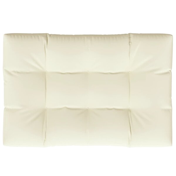 vidaXL Coussin de palette crème 120x80x12 cm tissu