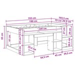 vidaXL Cadre de lit pour enfants avec rangement Chêne noir 75 x 190 cm