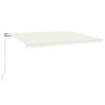 vidaXL Auvent manuel rétractable avec LED 500x300 cm Crème
