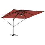 vidaXL Parasol Roma Rouge 286 x 285 x 270 cm Aluminium  Polyester