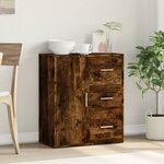 vidaXL Buffet chêne fumé 60x31x70 cm bois d'ingénierie