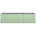 vidaXL Jardinière Vert pastel 195 x 100 x 45 cm Acier galvanisé