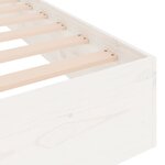 vidaXL Cadre de lit blanc bois massif 90x200 cm