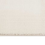 vidaXL Tapis shaggy blanc crème 240x340 cm polyester