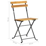 vidaXL Ensemble à manger d'extérieur pliable 5Pièces Bois d'acacia solide