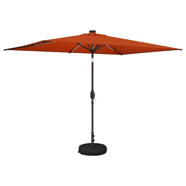 vidaXL Parasol de jardin avec lumières LED et base 200 x 300 cm