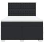 vidaXL Sommier à lattes de lit avec matelas Noir 140x190 cm Similicuir