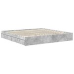 vidaXL Lit de Rangement Gris béton 200 x 200 cm Bois d'ingénierie