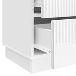 vidaXL Cabinet de chevet Blanc brillant 43 x 34 5 x 44 5 cm