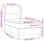 vidaXL Sommier à lattes de lit avec matelas Vert foncé 90x190 cm