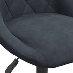 vidaXL Chaise de salle à manger Gris foncé Velours