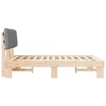 vidaXL Cadre de lit avec tête de lit rembourrée Gris clair