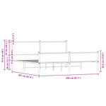 vidaXL Cadre de lit en métal sans matelas chêne marron 200x200 cm