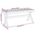 vidaXL Banc de jardin noir bois massif d'acacia et tissu