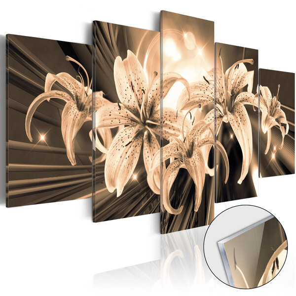 Tableau sur verre acrylique - bouquet of memories [glass] l x h en cm 100x50