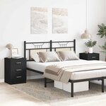 vidaXL Tables de chevet 2 Pièces Noir 38x35x56 cm Bois d'ingénierie