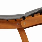 vidaXL Chaise longue 2 Pièces Gris 184 x 55 x 64cm Bois d'acacia massif