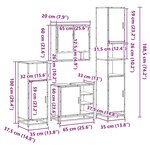 vidaXL Ensemble de meubles de salle de bain 4 Pièces chêne marron