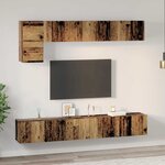 vidaXL Ensemble meuble TV 5 Pièces Bois ancien 100 x 30 x 30 cm