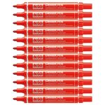 Marqueur permanent N50 Pointe Ogive 2 mm Rouge x 12 PENTEL