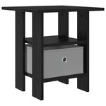 vidaXL Table de chevet Chêne noir 41 x 40 x 45 cm Bois d'ingénierie