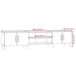 vidaXL Meuble TV blanc brillant 180x31 5x40 cm bois d'ingénierie