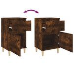 vidaXL Tables de chevet 2 Pièces chêne fumé 40x35x70 cm