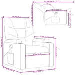 vidaXL Fauteuil de massage inclinable Rouge bordeaux Similicuir